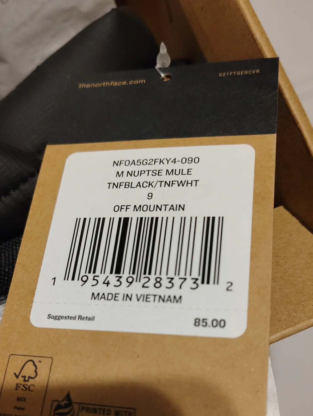 The North Face new box
